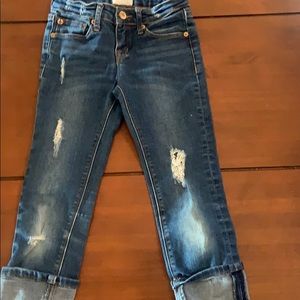 Girls Hudson distress jeans.